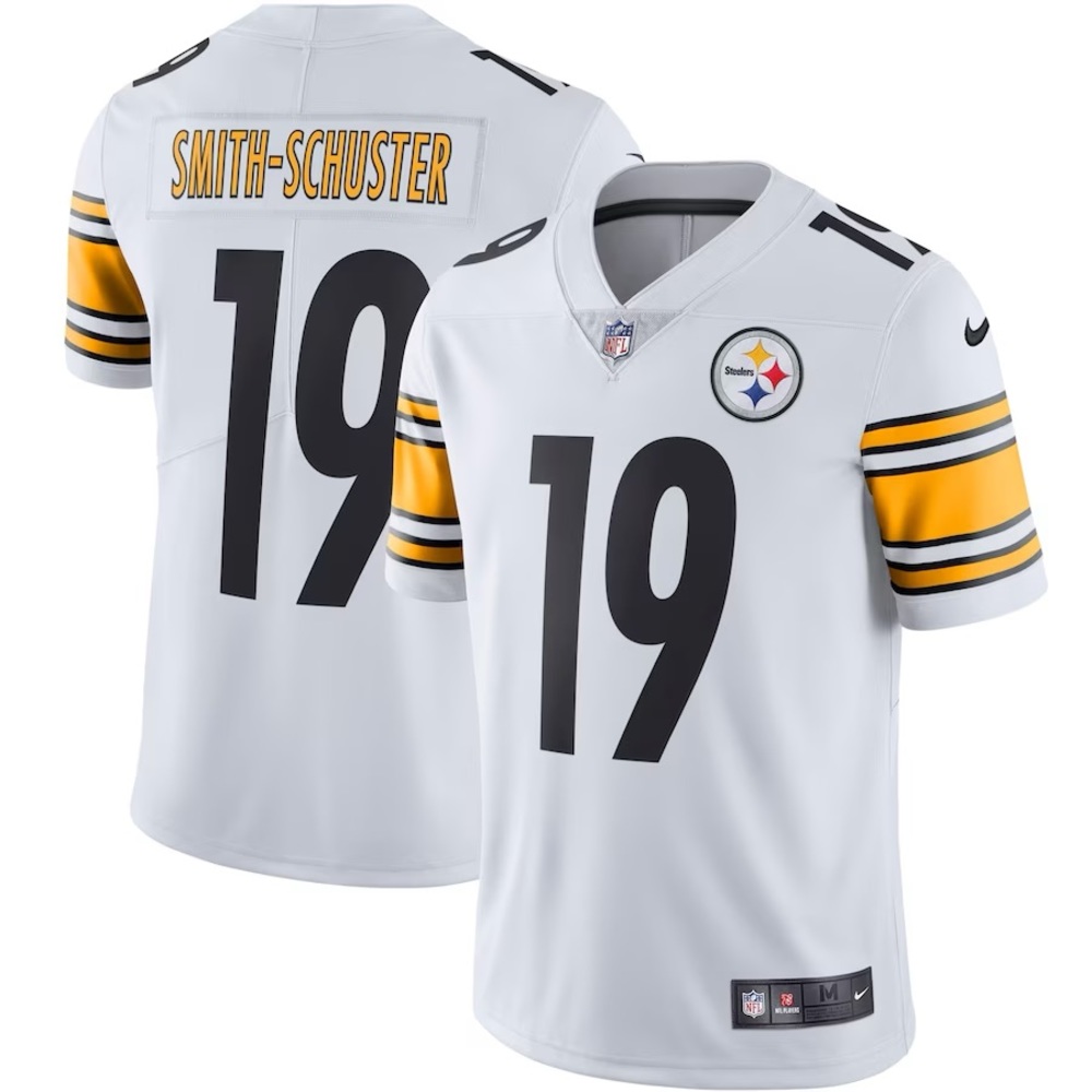 NFL Nike On Field Pittsburgh Steelers Smith Schuster 19 White Jersey Womens S